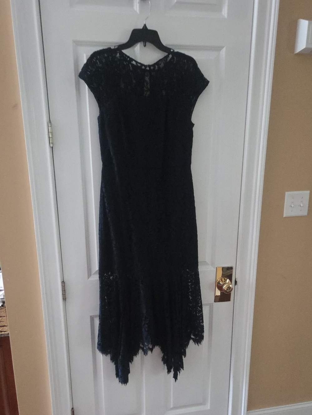 Banana Republic Black Lace Asymmetrical Hem Dress